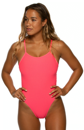 Jackson Tie-Back Onesie - Hot Pink